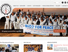 Tablet Screenshot of budoforpeace.org